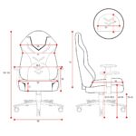 DIABLO X-GAMER gaming chair pink and white - imagine 8