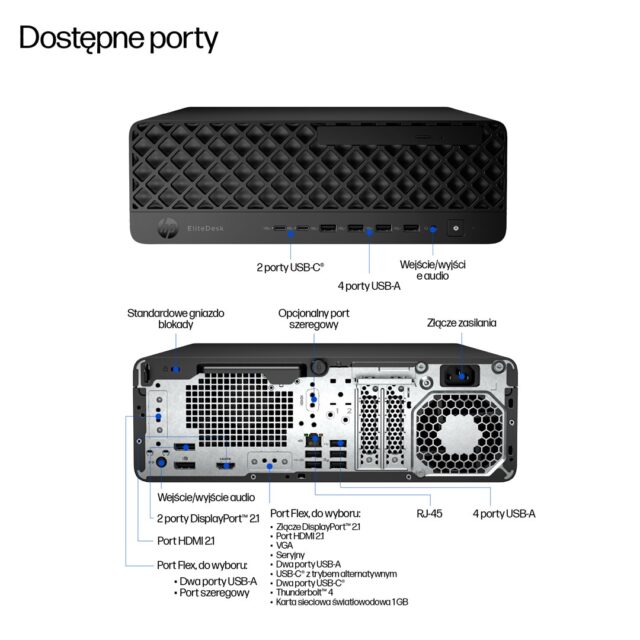 HP EliteDesk 8 SFF G1i Ultra 7 265 16GB DDR5 5600 SSD1TB Arc W11Pro 3Y OnSite - imagine 4