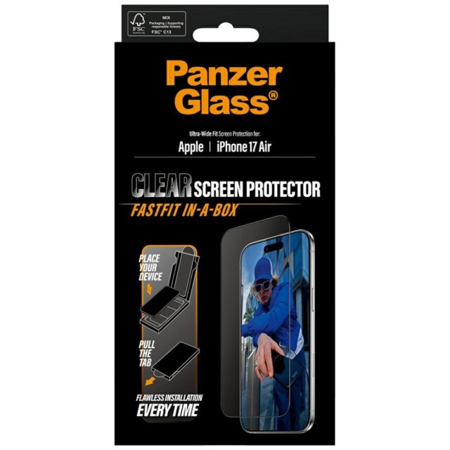 PanzerGlass Ultra-Wide Fit Fastfit Tempered Glass for iPhone Air - imagine 5