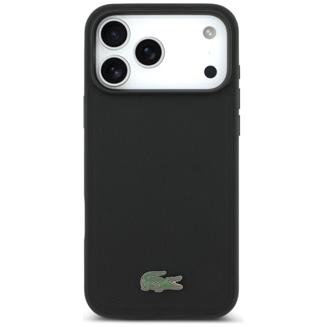 Lacoste Petit Pique Lacquer Logo MagSafe Case for iPhone 17 Pro Max Black - imagine 3