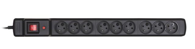 Activejet ACJ COMBO 9GN 5M black power strip with cord - imagine 2