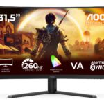 AOC C32G42ZE | 31.5   | VA | FHD | 16:9 | 260 Hz | 4 ms | 1920 x 1080 pixels | 300 cd/m2 | HDMI ports quantity 1 | Black