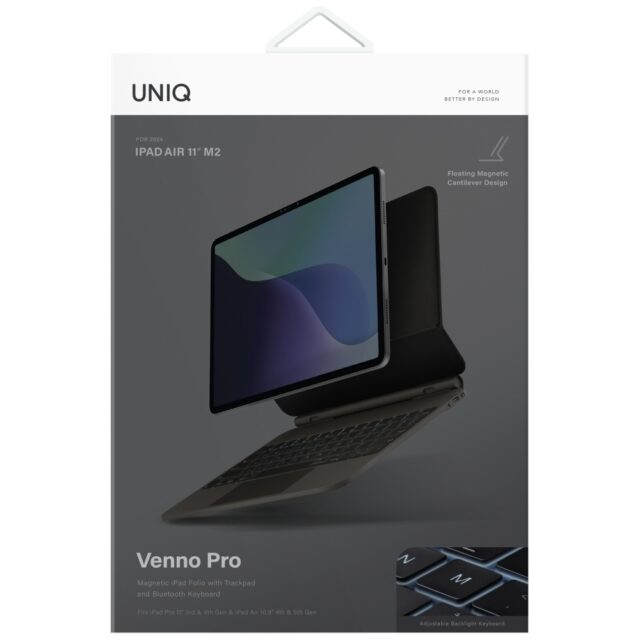 Case UNIQ Venno Pro Magnetic Smart with keyboard for iPad Air 11" (2024/25) | Air 10.9" (2022/20) bl - imagine 7