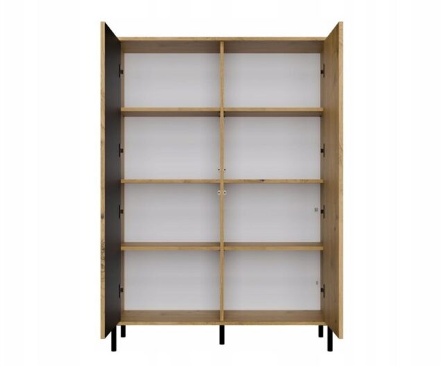KAMARO 2DD SLIM/GŁ OAK ARTISAN DISPLAY CABINET - imagine 2