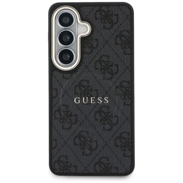 Case Guess 4G Embossed Ring MagSafe for   Samsung Galaxy S26 Plus black - imagine 4