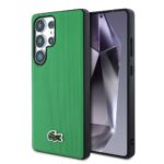 Case Lacoste Iconic Petit Pique Woven Logo MagSafe to Samsung Galaxy S25 Ultra green - imagine 9