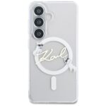Case Karl Lagerfeld IML KC Script        MagSafe for Samsung Galaxy S26 transparent - imagine 4