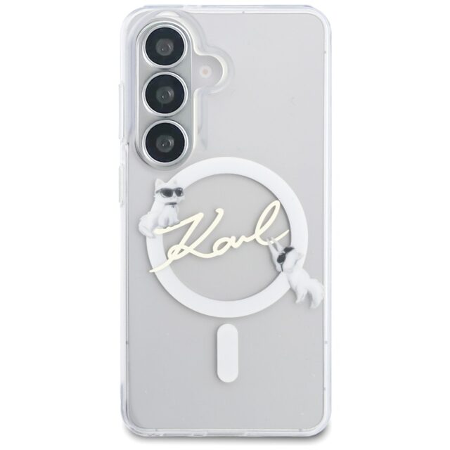 Case Karl Lagerfeld IML KC Script        MagSafe for Samsung Galaxy S26 transparent - imagine 4