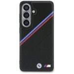 Case BMW Tricolor Metal Logo MagSafe for  Samsung Galaxy S26 black - imagine 3
