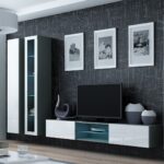 Cama Glass-case VIGO '180' 180/40/30 grey/white gloss
