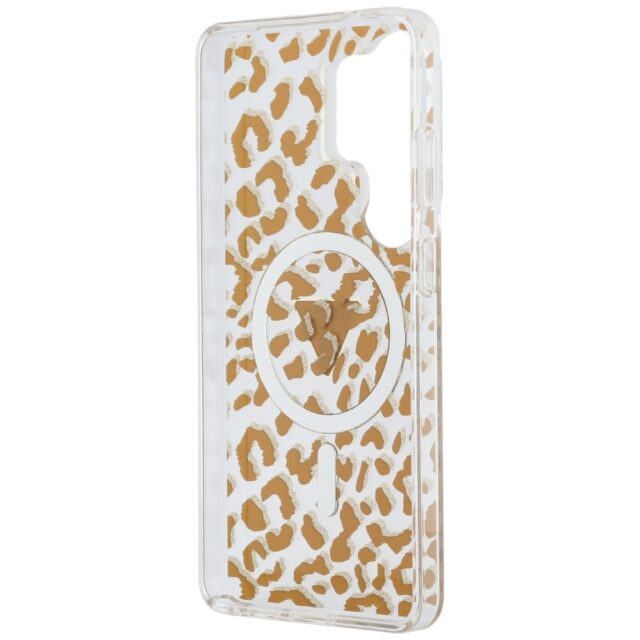 Etui Guess IML Leopard Print Triangle     MagSafe do Samsung Galaxy S26 Ultra brązowy - imagine 7