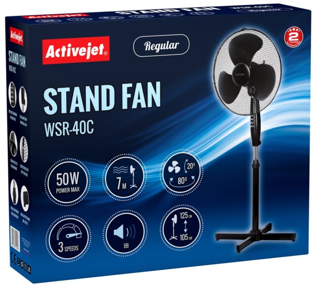 Activejet Regular WSR-40C Stand Fan - imagine 8