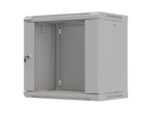 Rack cabinet 19  9U 540x350 grey glass doors - imagine 2