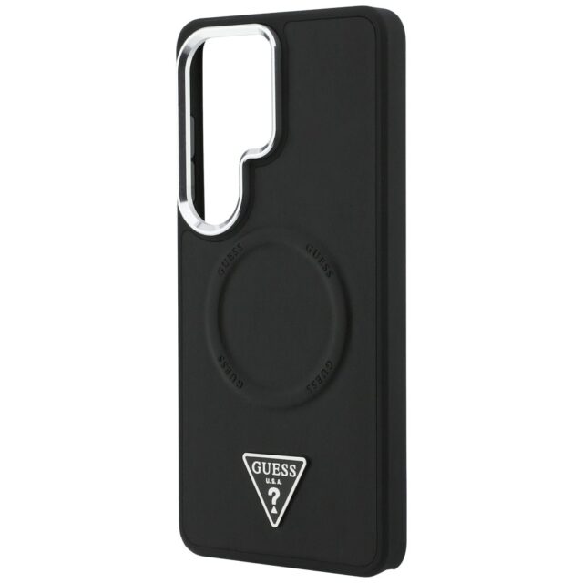 Case Guess Embossed Ring Triangle Logo   MagSafe for Samsung Galaxy S26 Ultra black - imagine 6