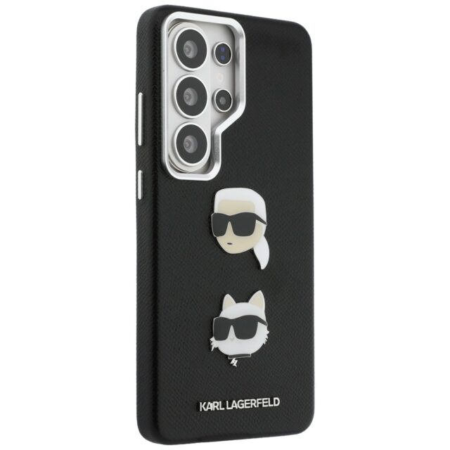 Case Karl Lagerfeld Saffiano Double      Heads Metal for Samsung Galaxy S26 Ultra black - imagine 4