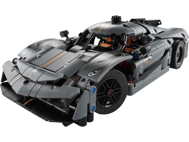 LEGO TECHNIC 42173 Koenigsegg Jesko Absolute Grey Hypercar - imagine 5