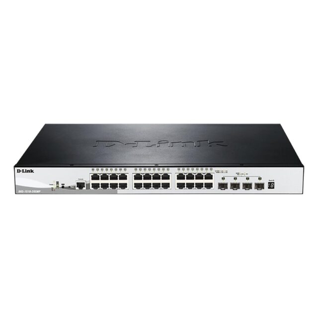 D-Link DGS-1510-28XMP/E network switch Managed L2/L3 Gigabit Ethernet (10/100/1000) Power over Ethernet (PoE) Black  Grey - imagine 4