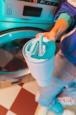 Thermal mug with telescopic straw Kambukka Rio Tumbler 950ml Frosty Coconut - imagine 7