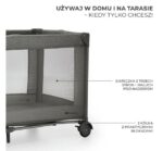 KinderKraft travel cot JOY 2 DARK GREY - imagine 2