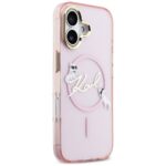 Case Karl Lagerfeld IML Choupettes Karl  Script Logo MagSafe for iPhone 17 pink - imagine 4