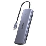 UNITEK HUB USB-C 9IN1 HDMI  VGA  SD  RJ45  PD 100W