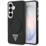 Case Guess Embossed Ring Triangle Logo   MagSafe for Samsung Galaxy S26 black