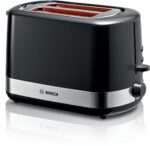Bosch TAT6A513 toaster 2 slice(s) 800 W Black  Stainless steel