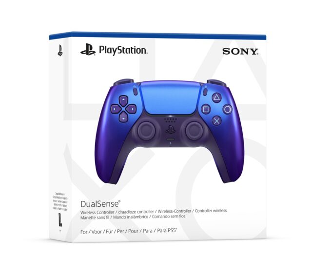 Wireless controller Sony PlayStation 5 DualSense gamepad Chrome Indigo - imagine 3