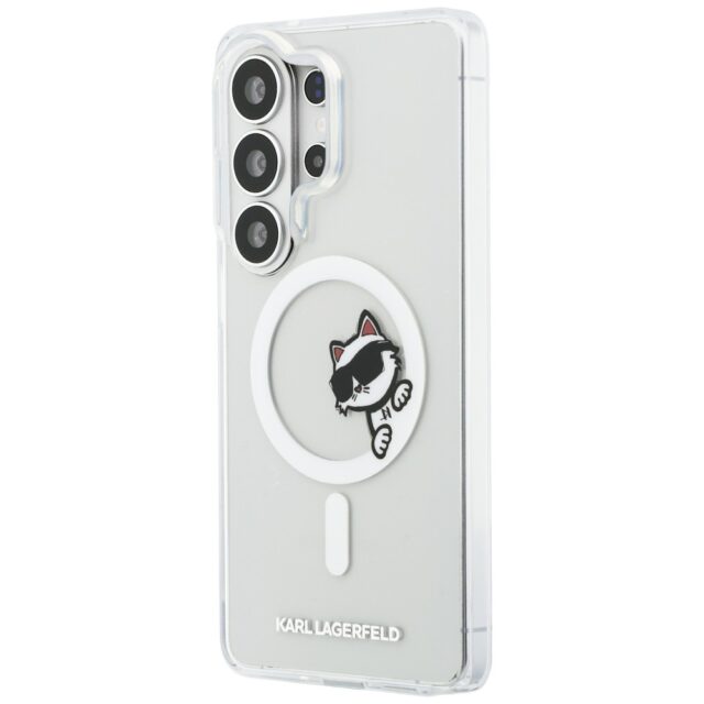 Case Karl Lagerfeld IML Peekaboo         Choupette MagSafe for Samsung Galaxy S26 Ultra transparent - imagine 3