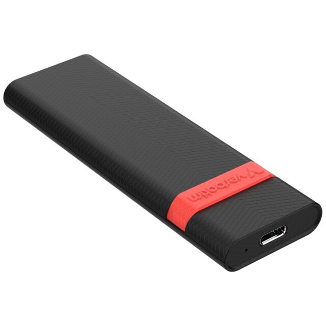 Verbatim M.2 NVMe USB 3.2 Gen 2 SSD Enclosure with USB A/USB C Cable Black 32261 - imagine 2
