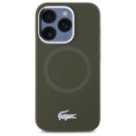 Lacoste LCHMP15XSMAB iPhone 15 Pro Max 6.7" khaki hardcase Silicone Croco Logo MagSafe - imagine 3