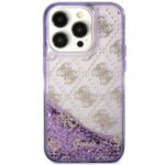 Guess GUHCP14LLC4PSGU iPhone 14 Pro 6.1" purple hardcase Liquid Glitter 4G Transculent - imagine 3