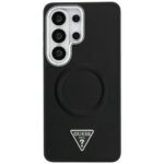 Case Guess Embossed Ring Triangle Logo   MagSafe for Samsung Galaxy S26 Ultra black - imagine 3