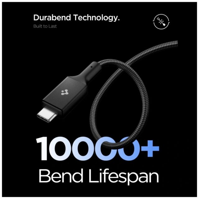 Kabel Spigen EB10015CC Essential USB-C    100W 1.5m czarny - imagine 6