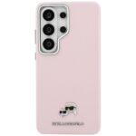 Karl Lagerfeld Grained PU Leather K&CH Heads Magnetic Zadní Kryt pro Samsung Galaxy S26 Ultra Pink - imagine 3