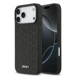 DKNY PU Leather Grid Pattern Magsafe Zadní Kryt pro iPhone 17 Pro Max Black