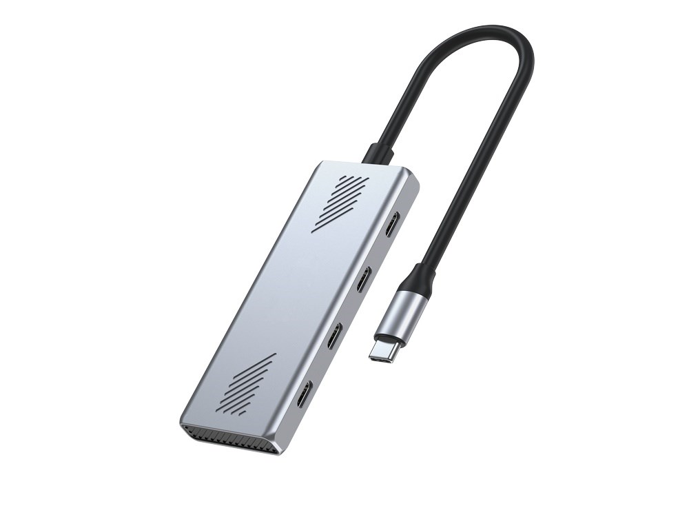 cps-8b8f28df23d6158fd94f75a55b107851-2026-03-27-08-18-52 GEMBIRD 4-PORT USB-C 3.2 (GEN 2) TYPE-C HUB GREY - imagine 1