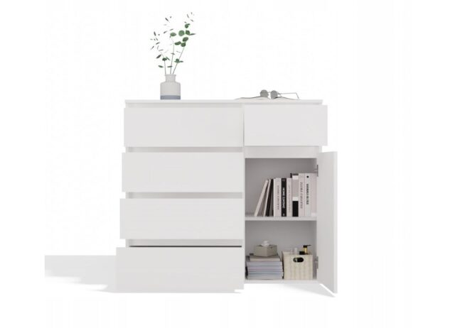 MALWA 1D5S WHITE CHEST OF DRAWERS - imagine 10