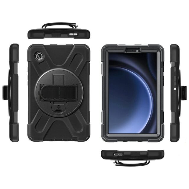 Pancerne etui z uchwytem 4smarts Rugged   Case Grip do Samsung Galaxy Tab A9 czarny - imagine 3