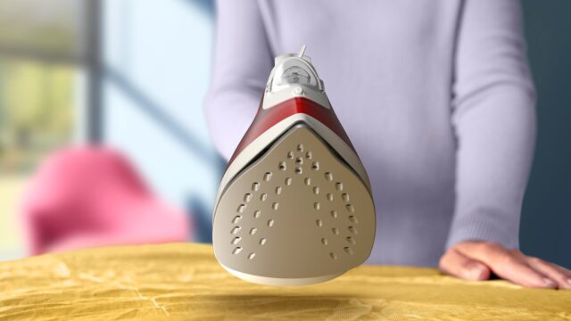 Philips 2000 series DST2010/40 iron Steam iron Non-stick soleplate Red  White - imagine 4