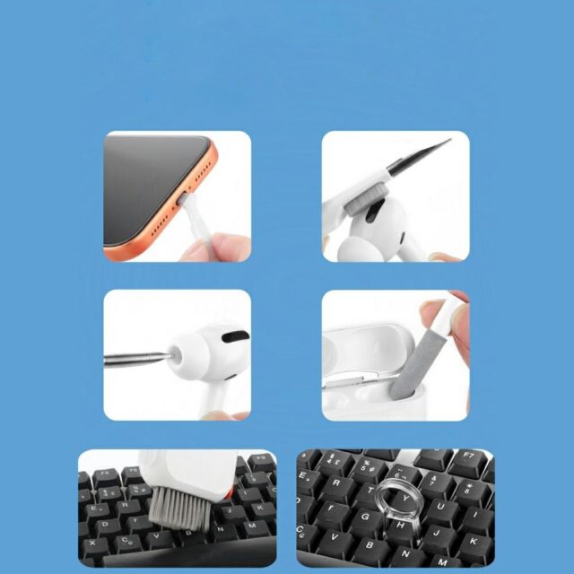 Multifunctional cleaning set 4smarts 10in1 for phones and devices white - imagine 7
