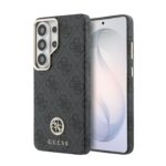 Guess PU Leather 4G Strass Logo Gold Frame Magnetic Zadní Kryt pro Samsung Galaxy S26 Ultra Black