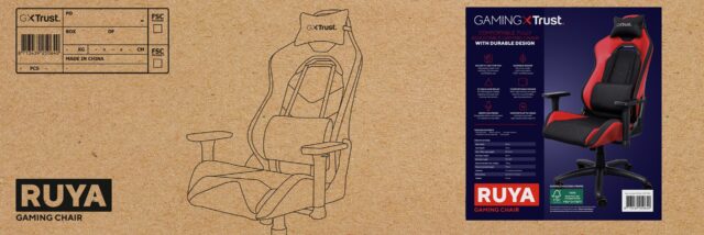 Trust GXT 714 RUYA Universal gaming chair Black  Red - imagine 7