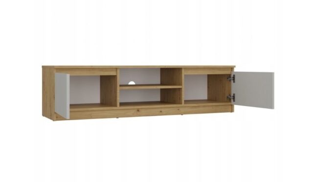 MALWA 140 TV cabinet  artisan oak/cashmere - imagine 3