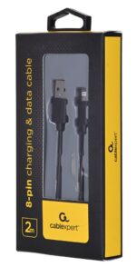 Gembird CC-USB2-AMLM-2M lightning cable Black - imagine 4