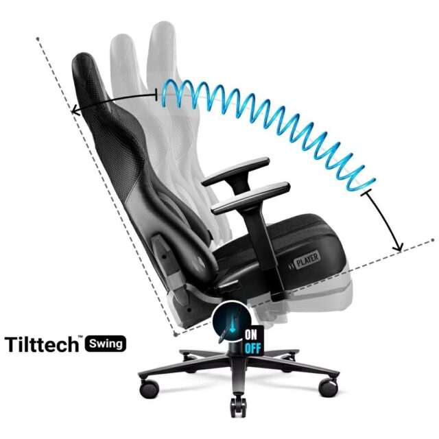 Gaming chair Diablo Chairs X-Player 2.0 Normal Size black - imagine 4