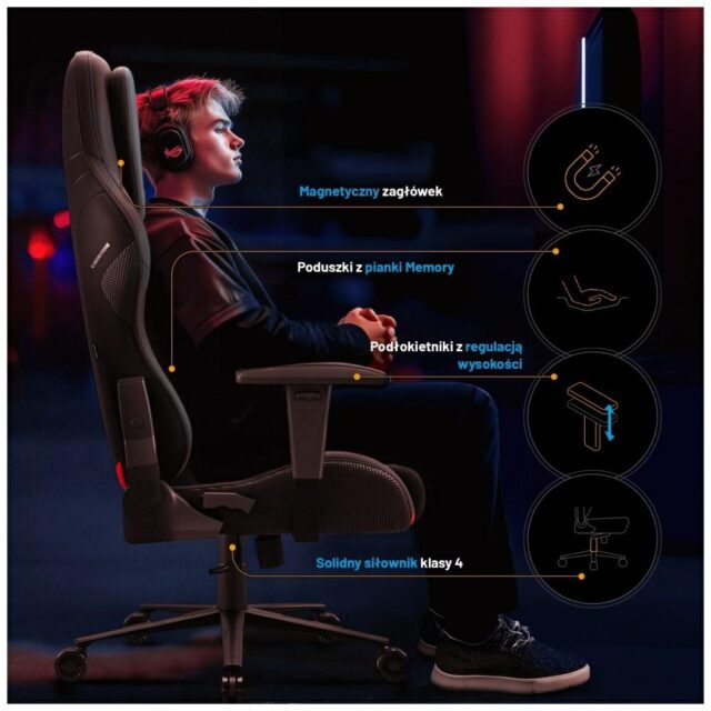 Gaming chair Diablo X-One PRIME Normal Size black - imagine 4