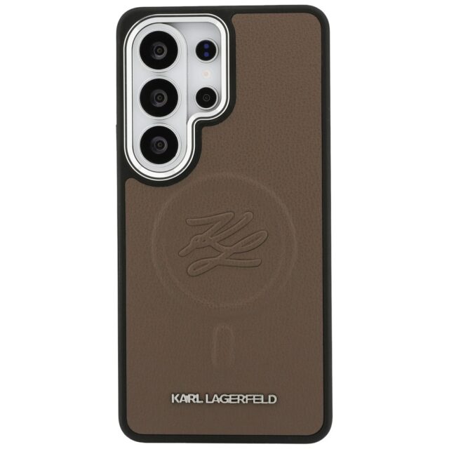 Case Karl Lagerfeld Embossed Ring        Initials MagSafe for Samsung Galaxy S26 Ultra brown - imagine 3