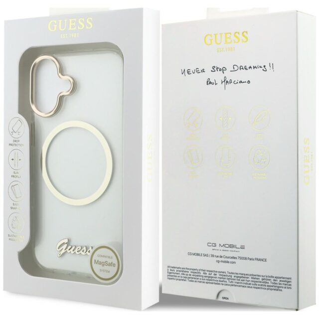 Case Guess IML Script Metal MagSafe for   iPhone 17 transparent - imagine 8