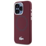 Lacoste LCHMP15XSMAR iPhone 15 Pro Max 6.7" bordeaux hardcase Silicone Croco Logo MagSafe - imagine 2